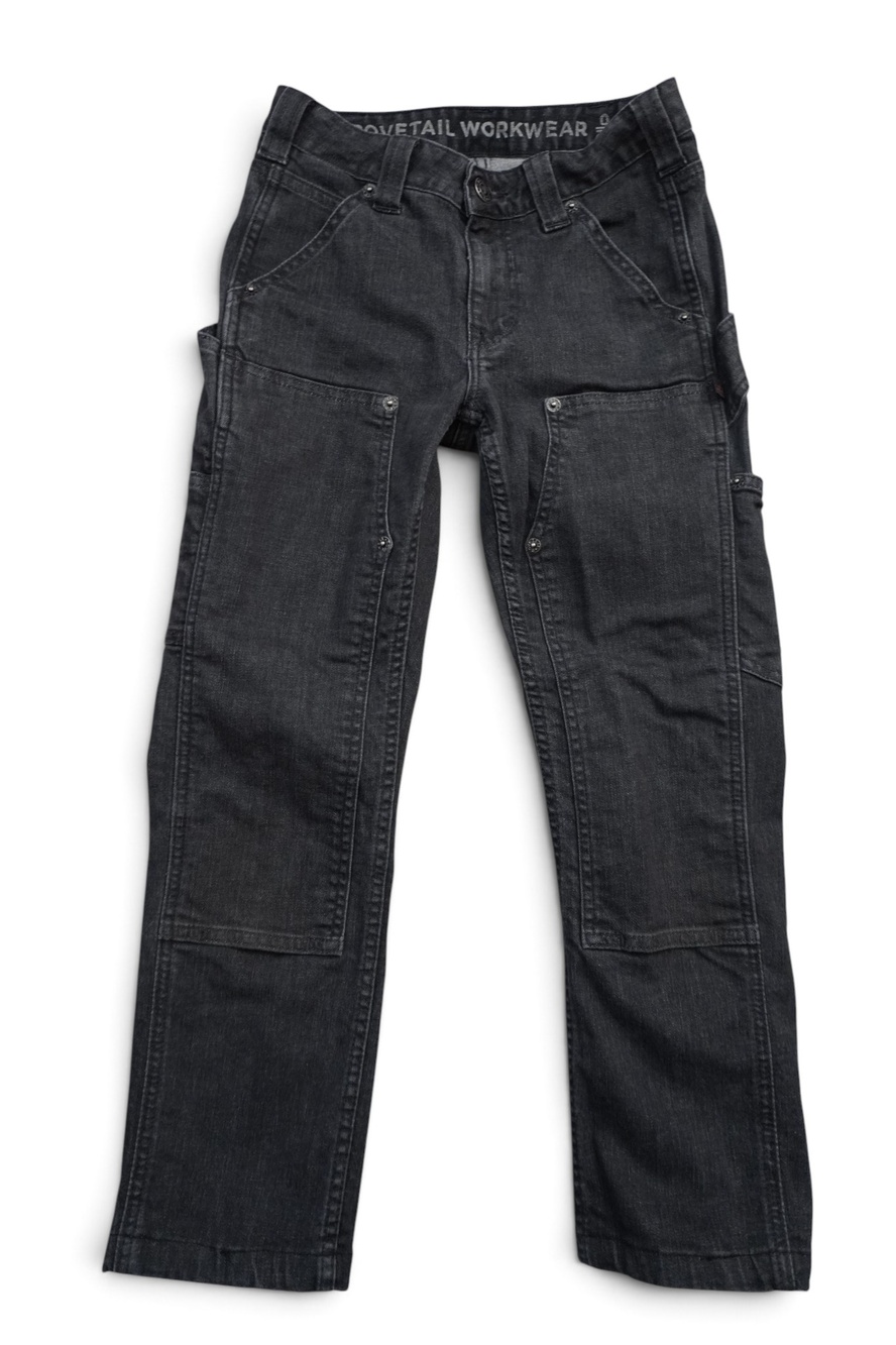 Dovetail Workwear Jeans Womens 0 Gray 24x23 Maven Slim Straight Utility Cargo